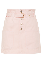PATCH POCKET DENIM MINI in colour SHRINKING VIOLET