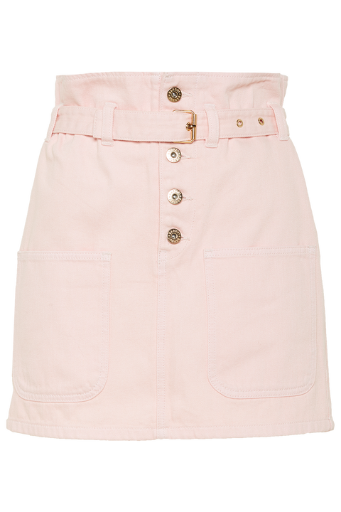 PATCH POCKET DENIM MINI in colour SHRINKING VIOLET