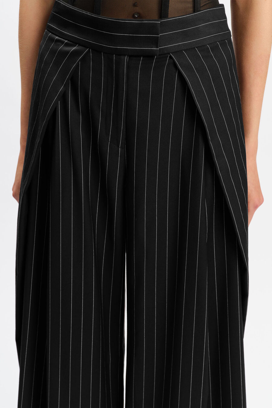 Laurie Pleat Front Stripe Pant
