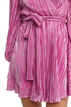 BELLISSA PLEAT DRESS in colour PURPLE ORCHID