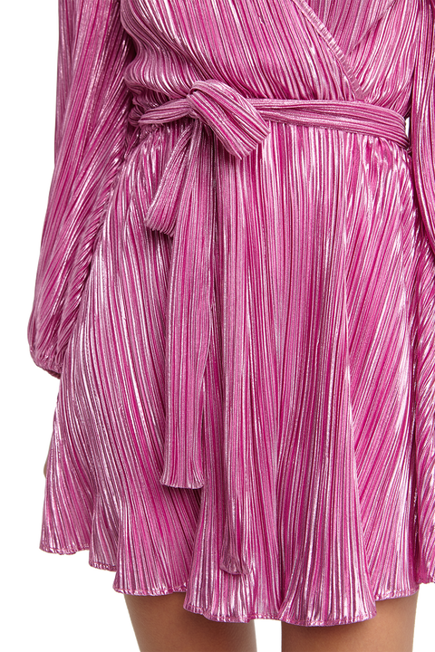 BELLISSA PLEAT DRESS in colour PURPLE ORCHID