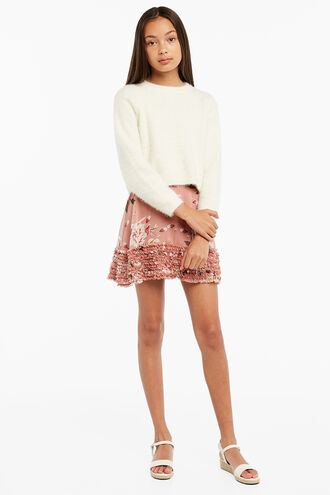 LOLA FRILL SKIRT in colour PINK NECTAR