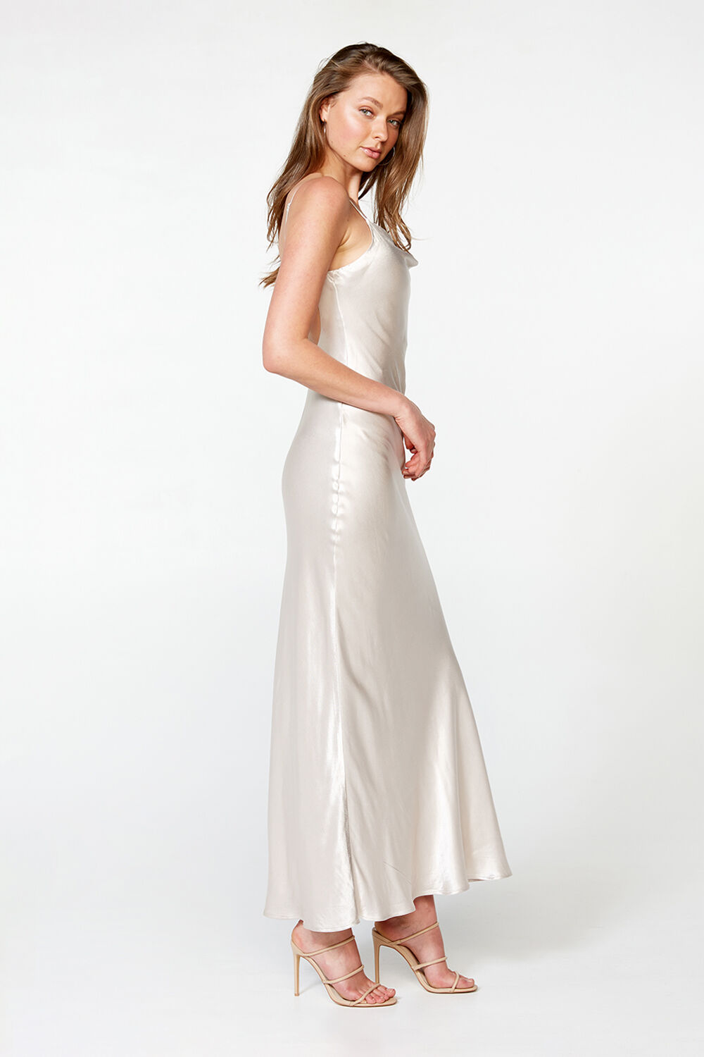 TRINA SLIP DRESS in colour RAINY DAY