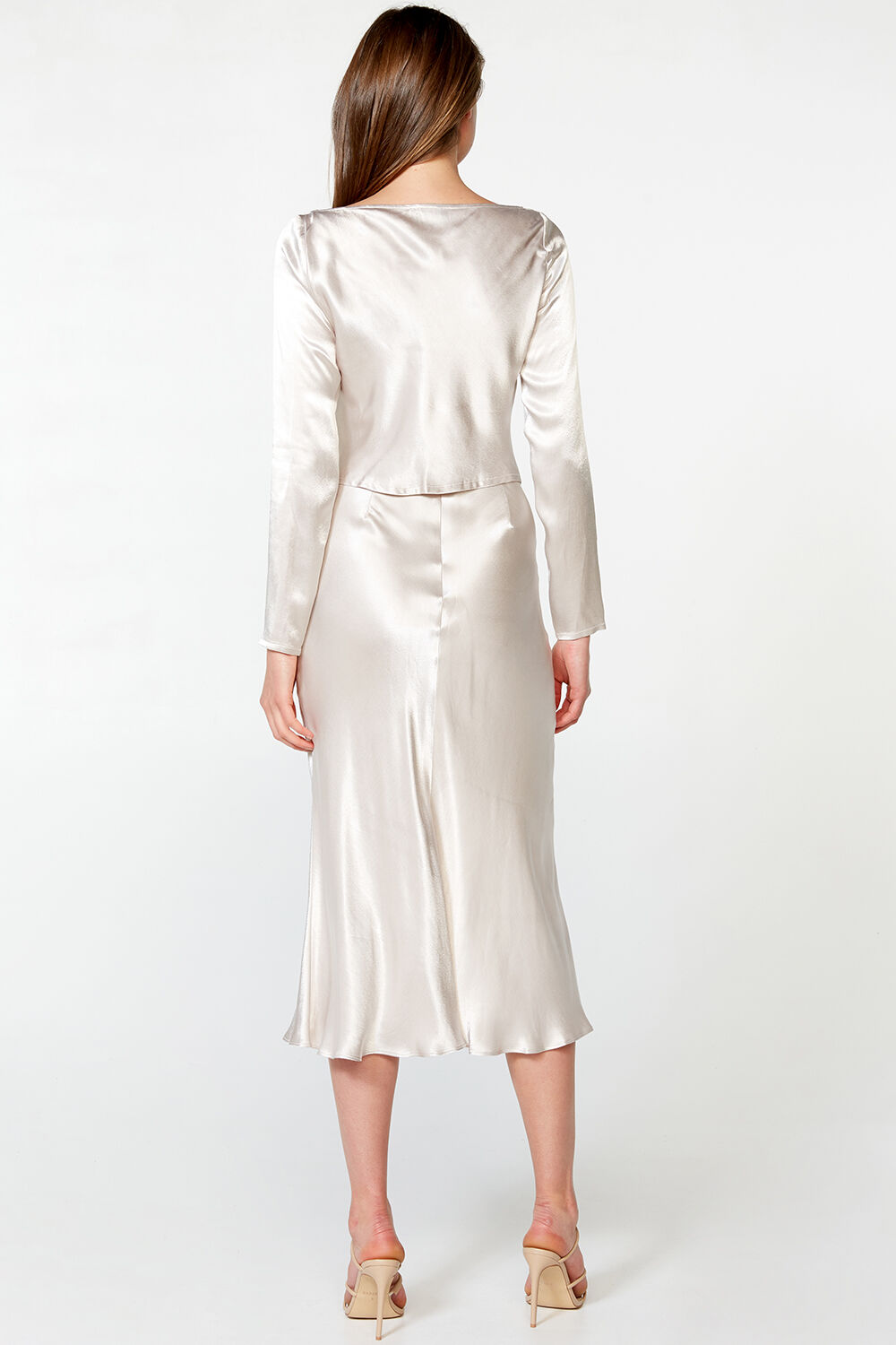 MIDI SLIP SKIRT in colour RAINY DAY