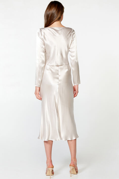 MIDI SLIP SKIRT in colour RAINY DAY