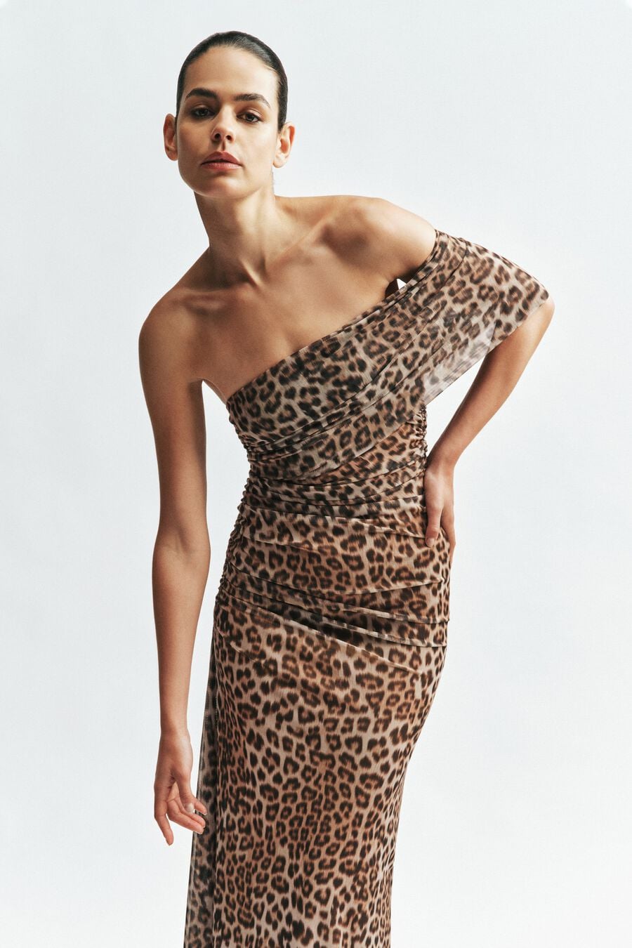 Calia Printed Mesh Maxi Dress
