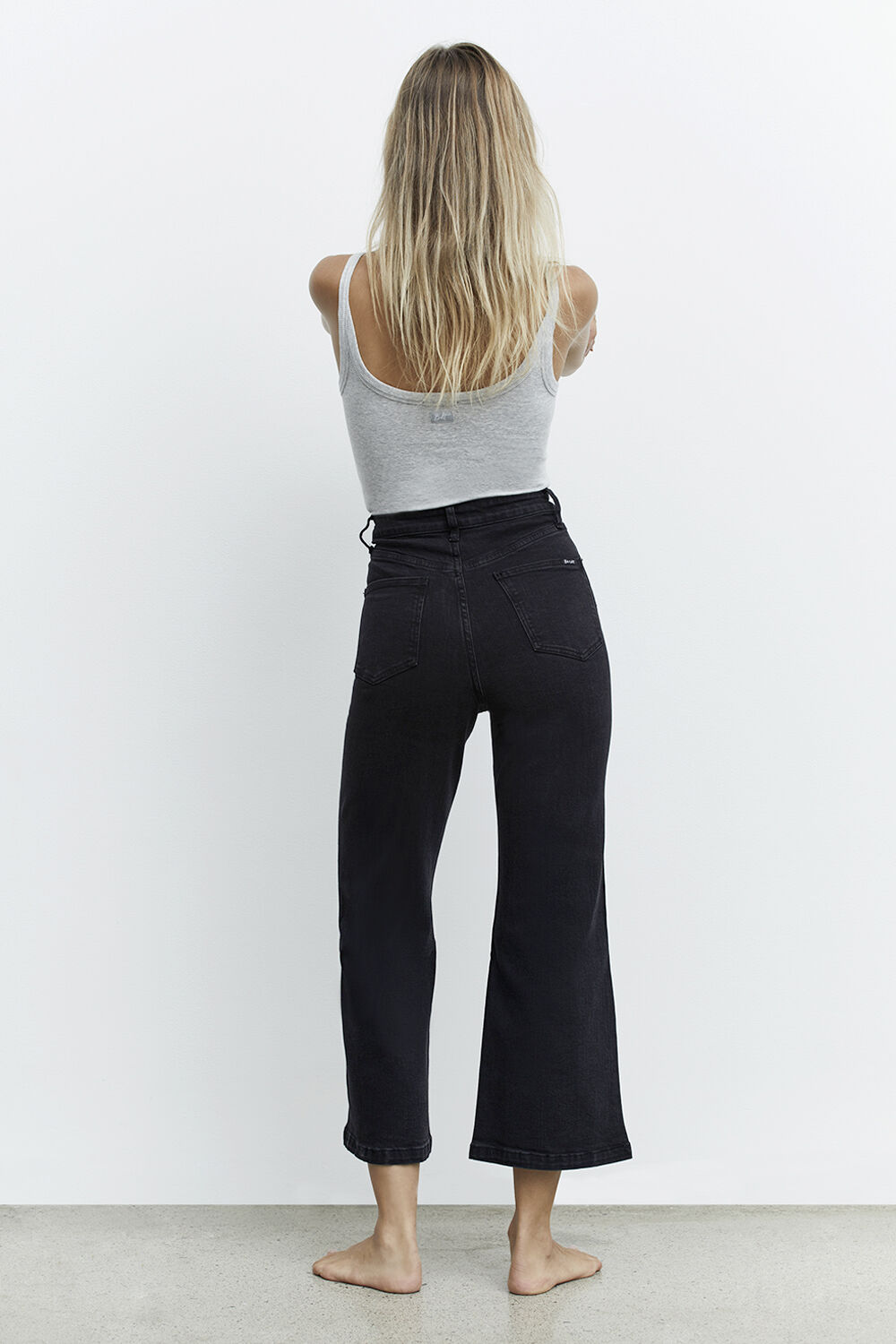 LORA WIDE LEG JEAN in colour CAVIAR