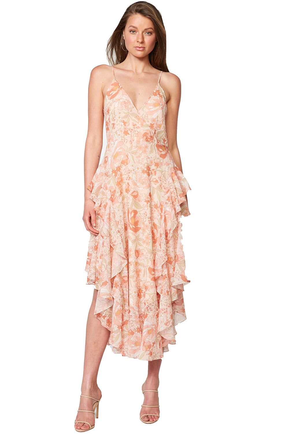 Rochelle Flutter Dress in Retro | Bardot