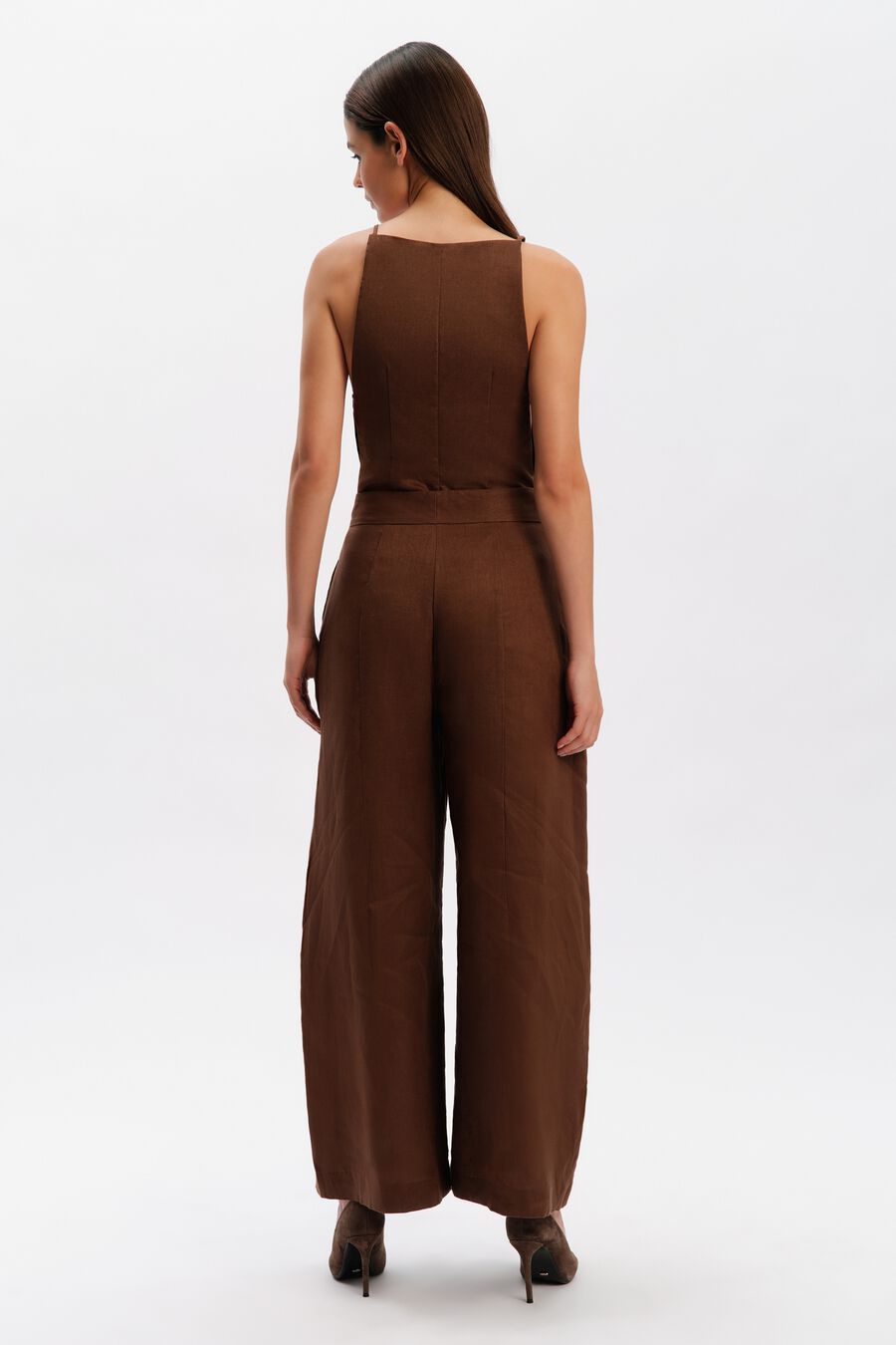 Laurie Pleat Front Linen Pant