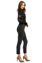 ZALIA SLIM PANT in colour CAVIAR