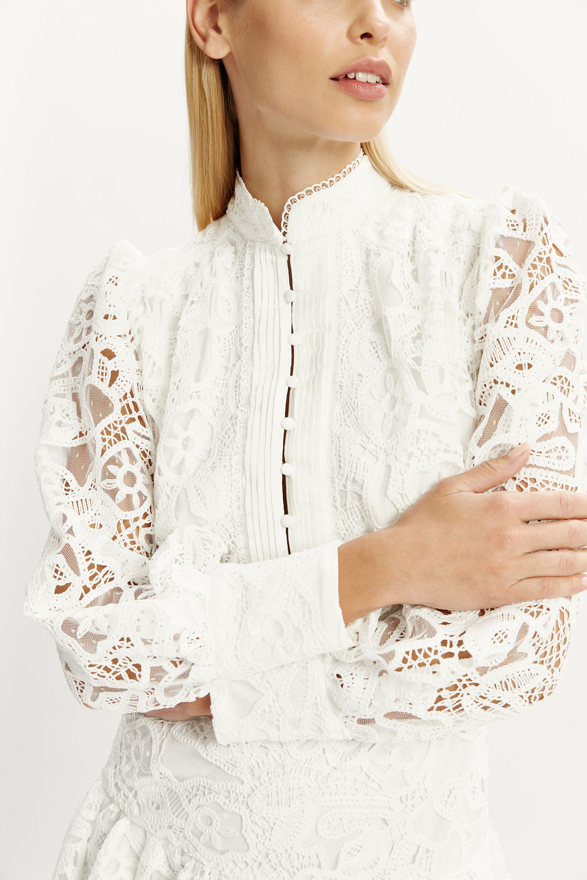 Remy Embroidered Mini Dress In Orchid White | Bardot