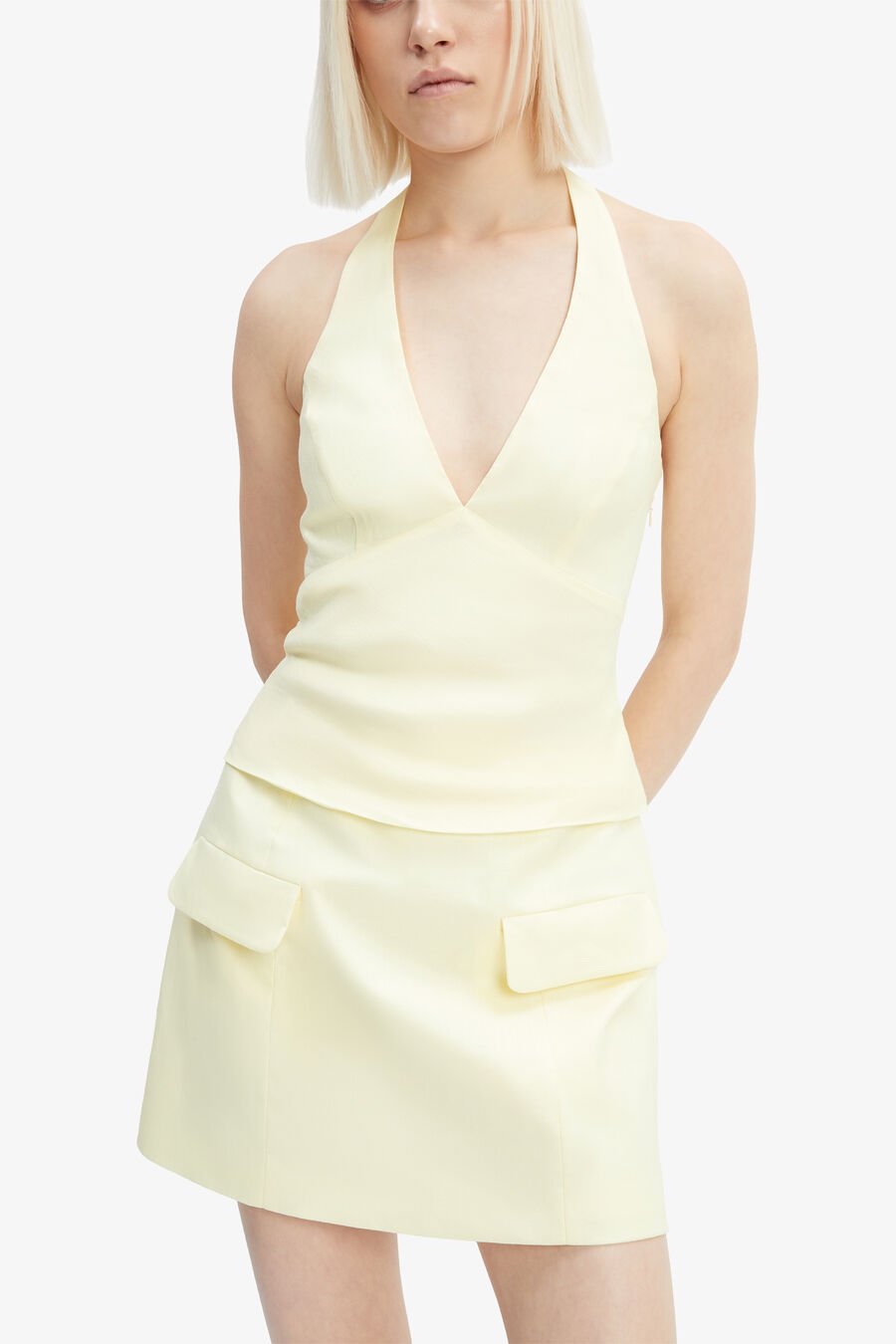 Paola Halter Linen Top