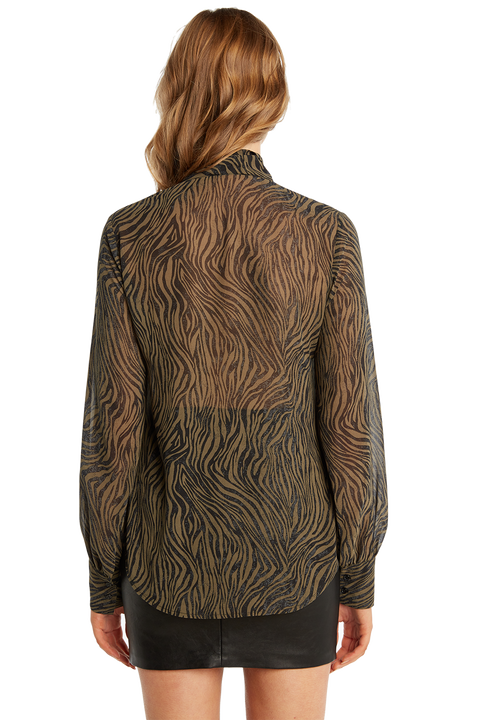 ZEBRA TIE TOP in colour METEORITE