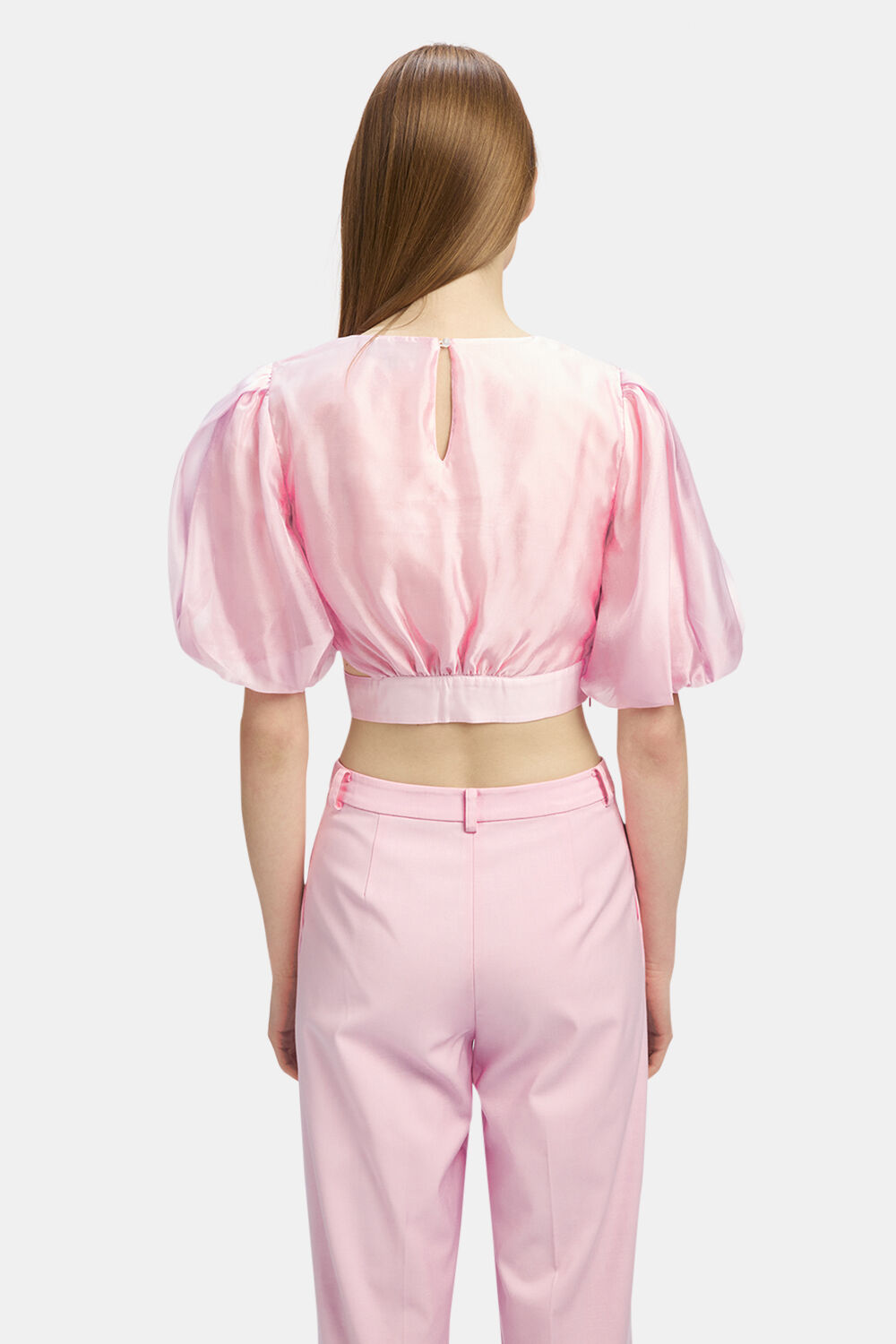 ENYA ORGANZA TOP in colour SOFT PINK