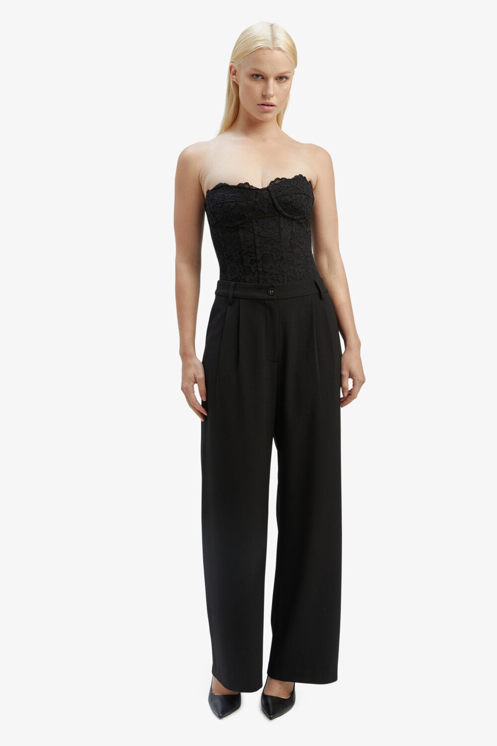 OSKAR BODYSUIT in colour CAVIAR