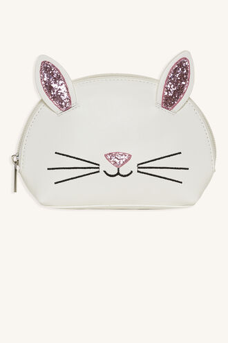 BUNNY COSMETIC PURSE in colour WHITE ALYSSUM