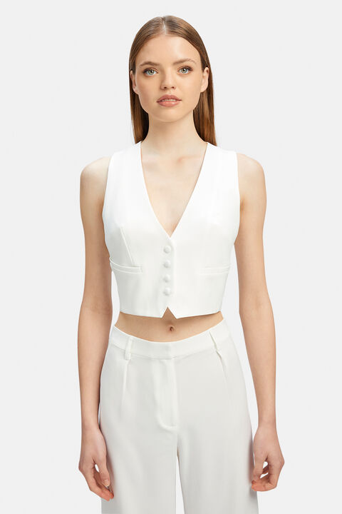 CALLISTA VEST in colour CLOUD DANCER