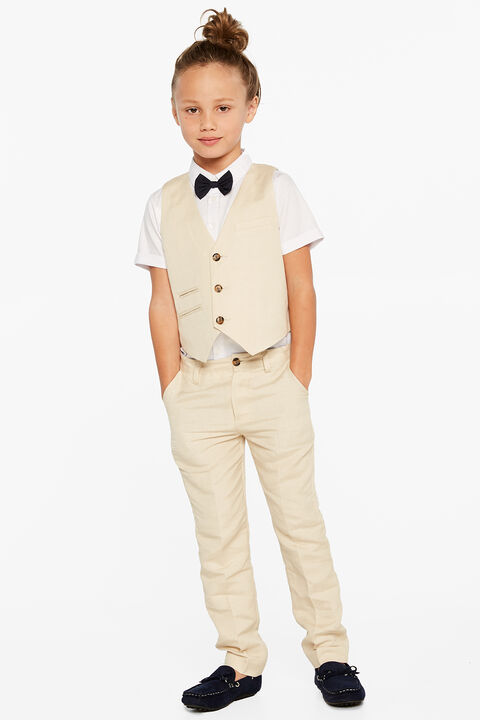 MILES LINEN VEST in colour MOONLIGHT