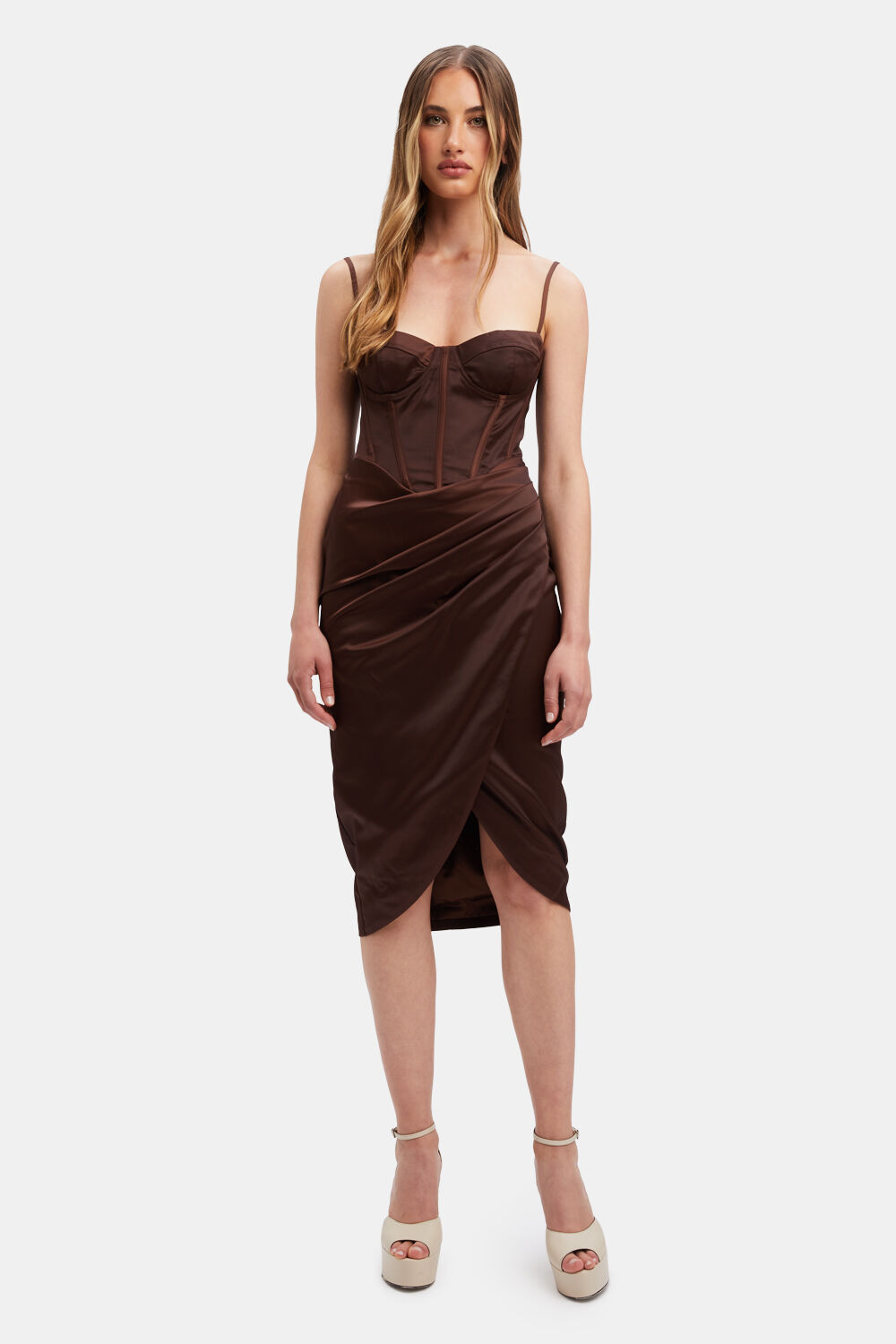 Bardot corset cheap dress
