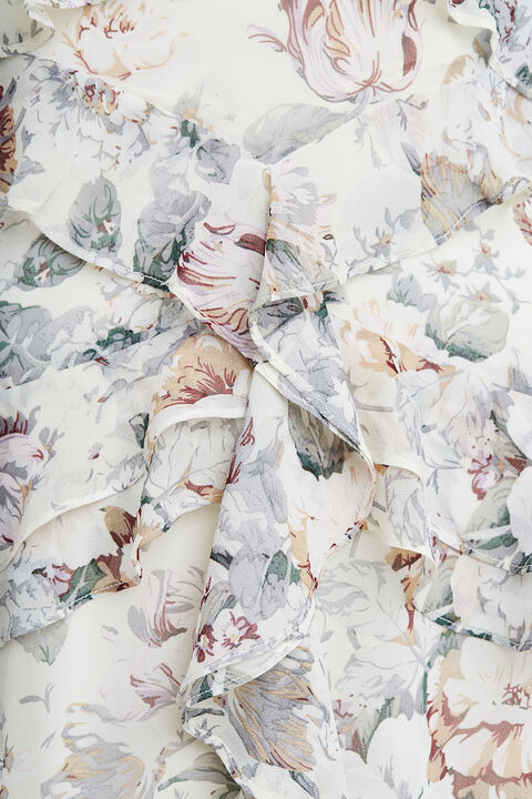 NELLY FLORAL DRESS in colour CLOUD DANCER
