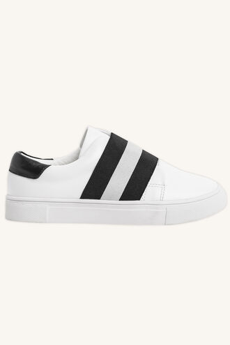 STRETCH STRIPE SNEAKER in colour METEORITE