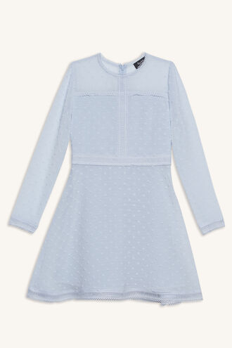 PEYTON DOBBY DRESS in colour PEARL BLUE