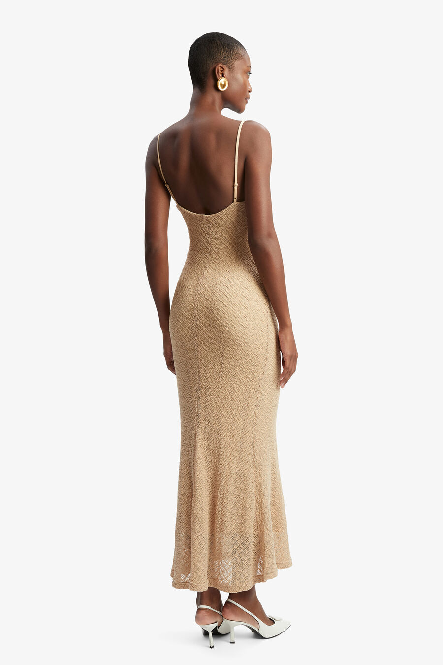 Adoni Stretch Lace Midi Dress