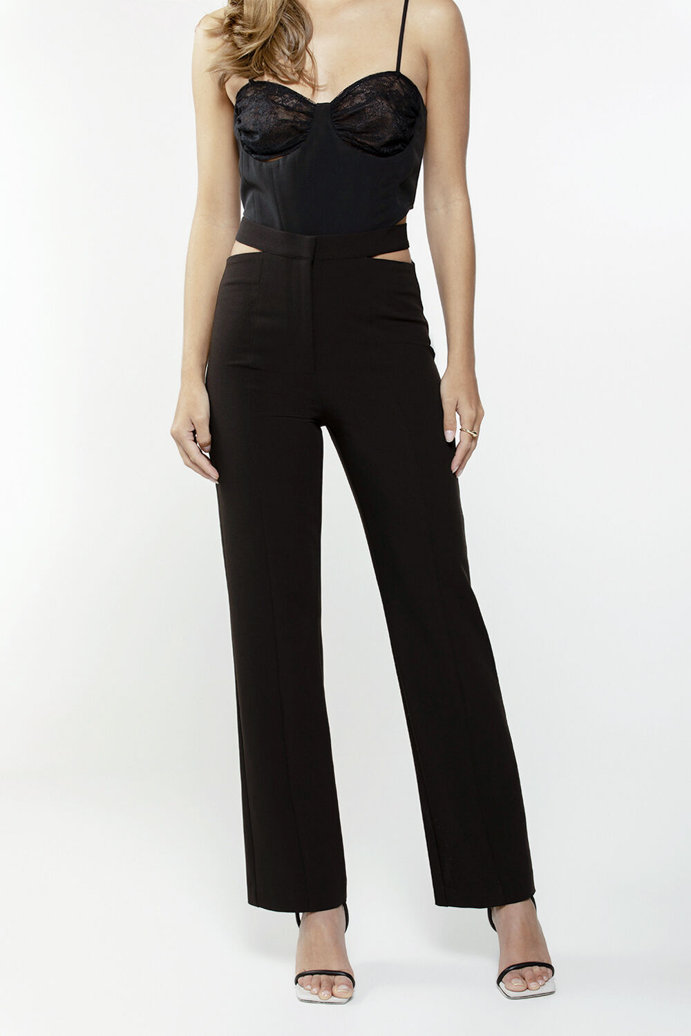 KYLIE CUT OUT PANT in colour CAVIAR