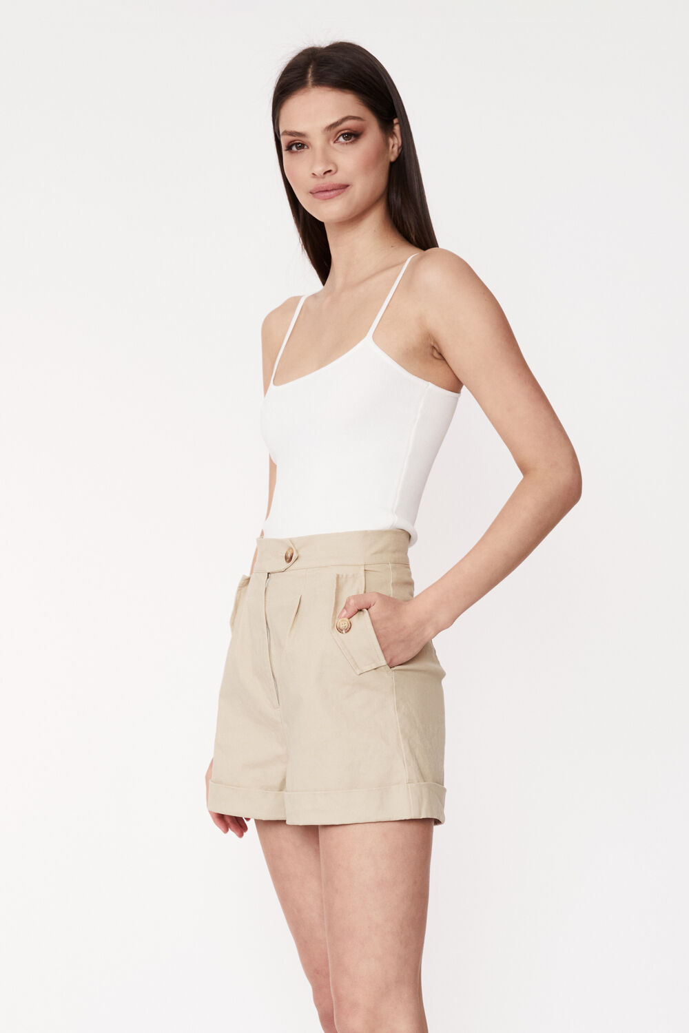 KNITTED CAMI in colour BRIGHT WHITE