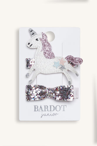 UNICORN CLIP SET in colour PINK CARNATION