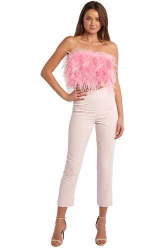 FEATHER BUSTIER in colour DELICACY
