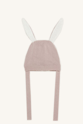 BUNNY BABY BEANIE in colour DUSTY PINK