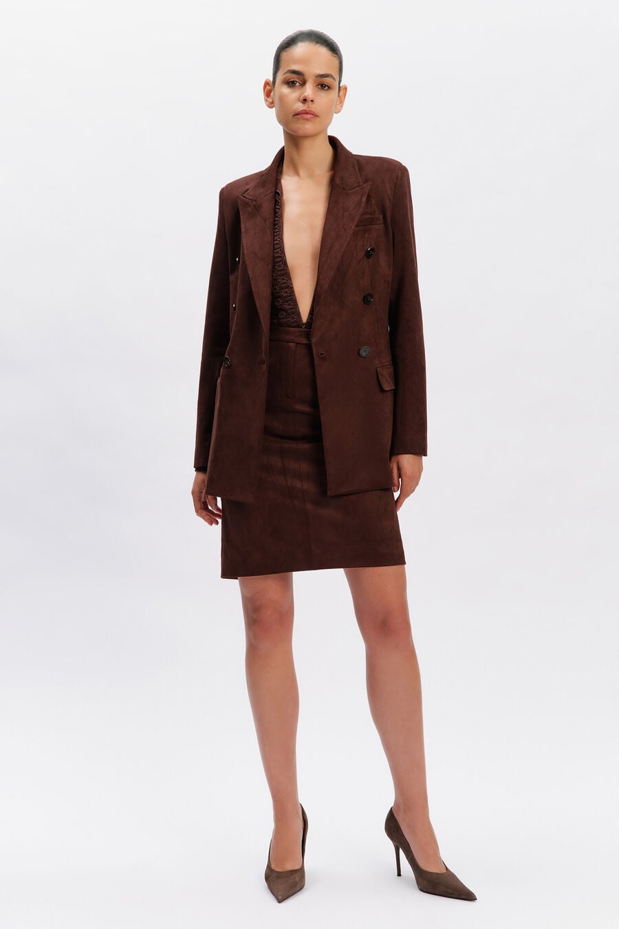 Vanessa Faux Suede Blazer