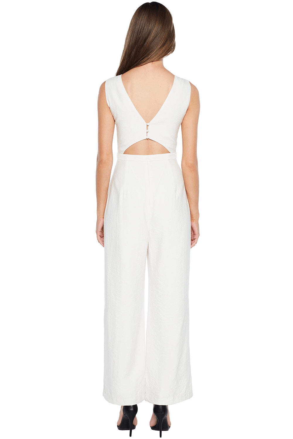 white jumpsuit bardot