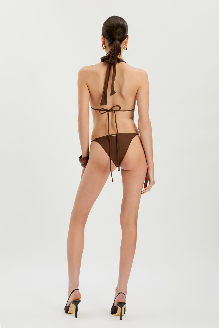 VEYDA RING DETAIL BOTTOMS in colour CHOCOLATE