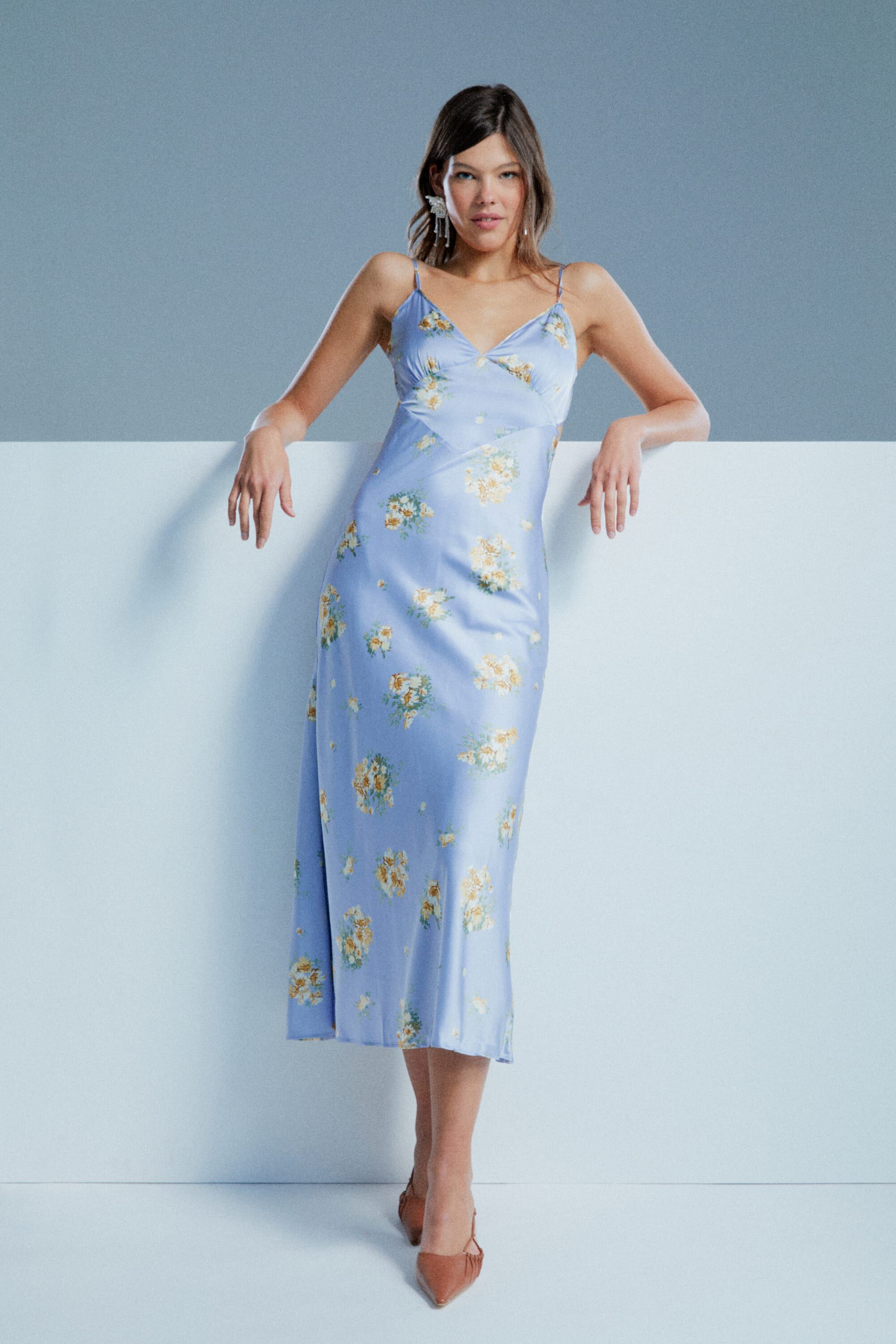 Baby blue shop bardot dress
