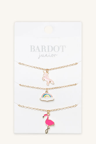 CHARM NECKLACE 3PK in colour GOLD EARTH