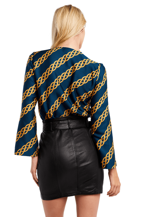 CHAIN BODYSUIT in colour PONDEROSA PINE