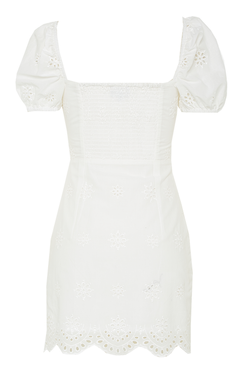 CHRISTIE MINI DRESS in colour CLOUD DANCER