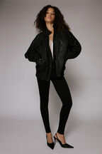 KHLOE SUPER HIGH TALL JEAN in colour CAVIAR