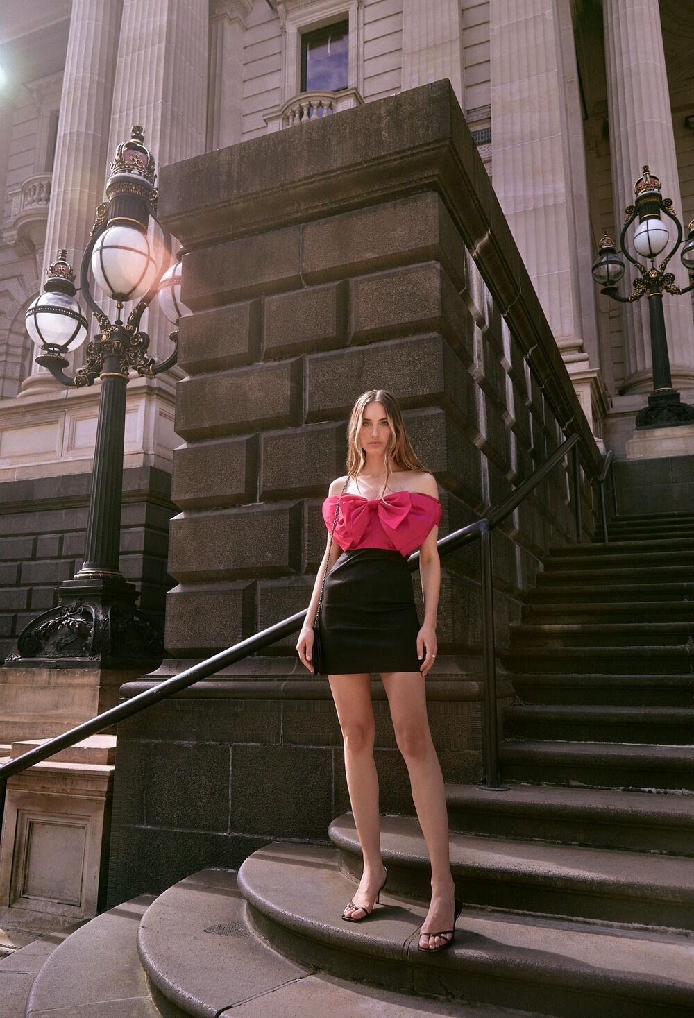 MINI BOW DRESS in colour JET BLACK