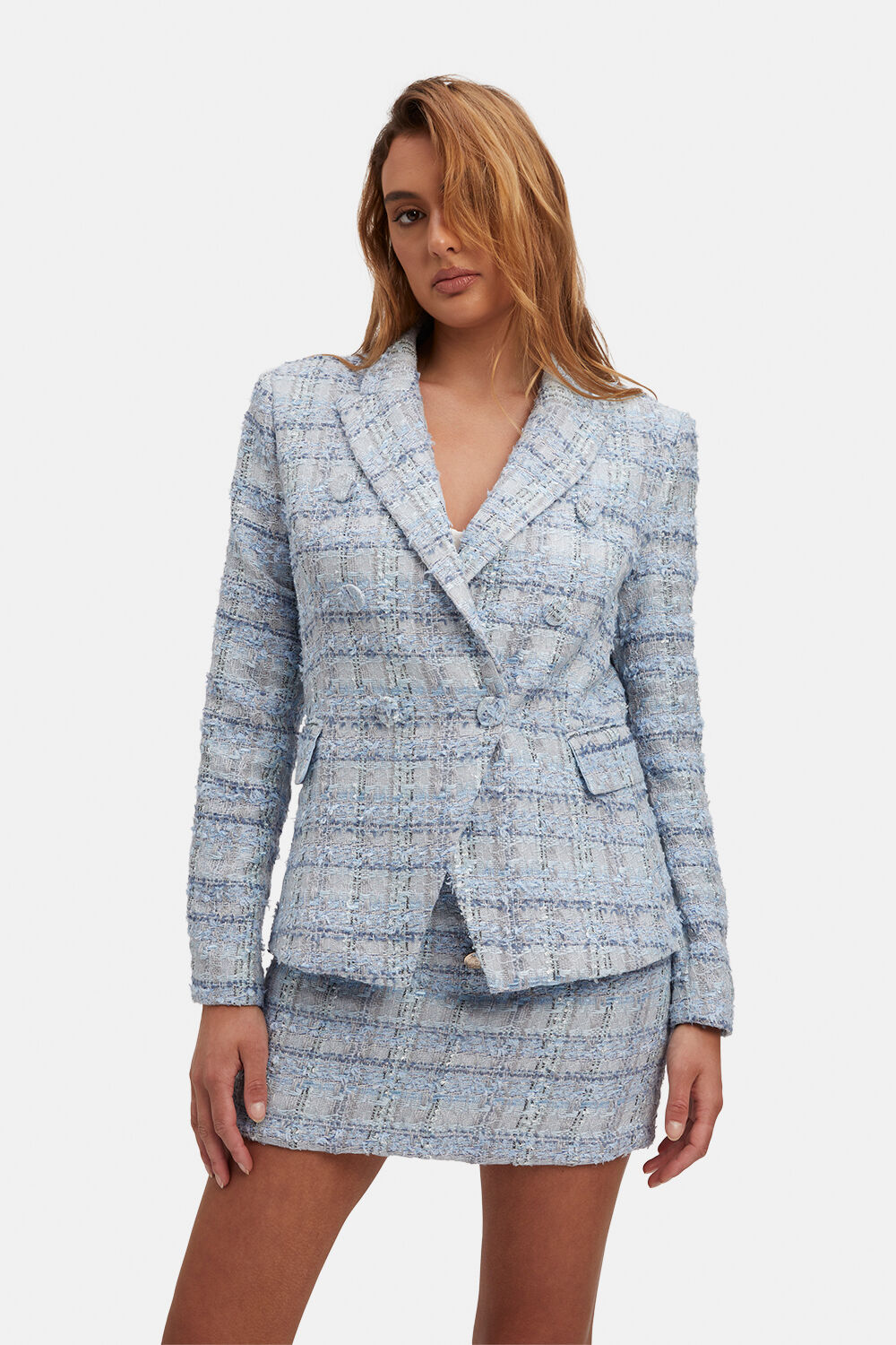 BOUCLE BLAZER in colour CLASSIC BLUE