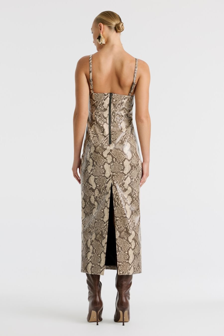 Estine Faux Snakeskin Dress