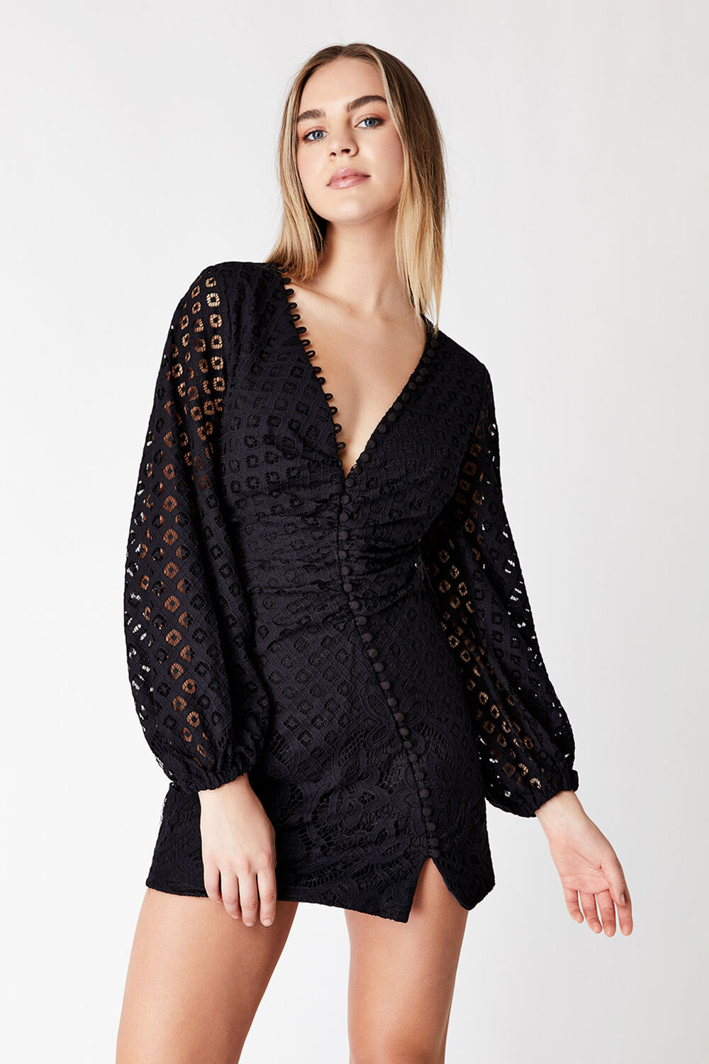 ALEXA DRESS in colour CAVIAR