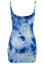 TIE DYE DRESS in colour TURKISH SEA
