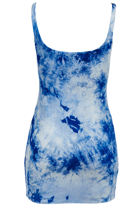TIE DYE DRESS in colour TURKISH SEA