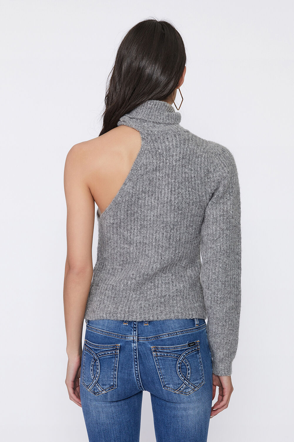 KALI ONE SHOULDER KNIT in colour SMOKED PEARL