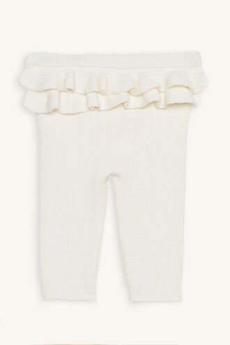 RUFFLE KNIT PANT in colour WHISPER WHITE