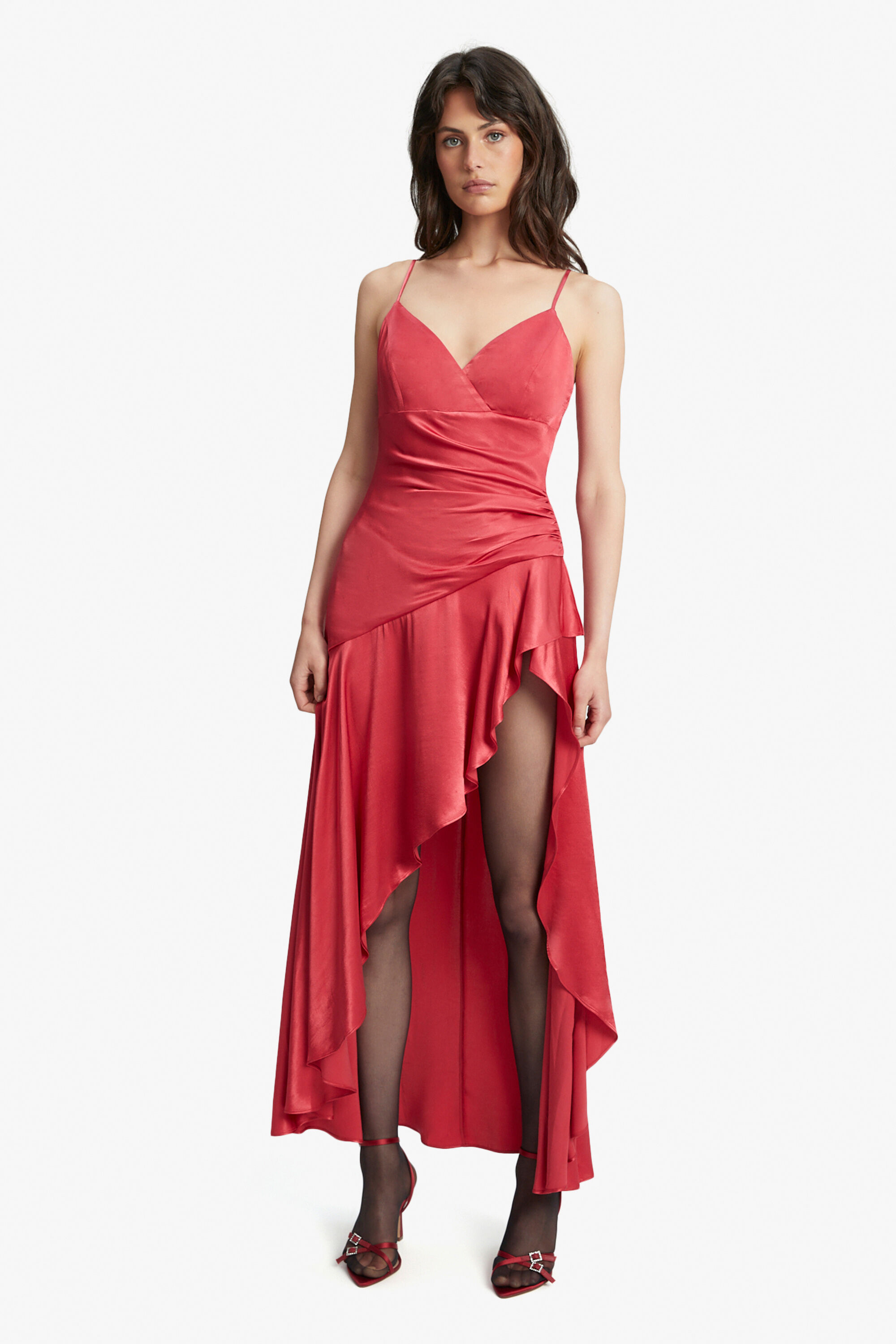 Wine deals bardot dress