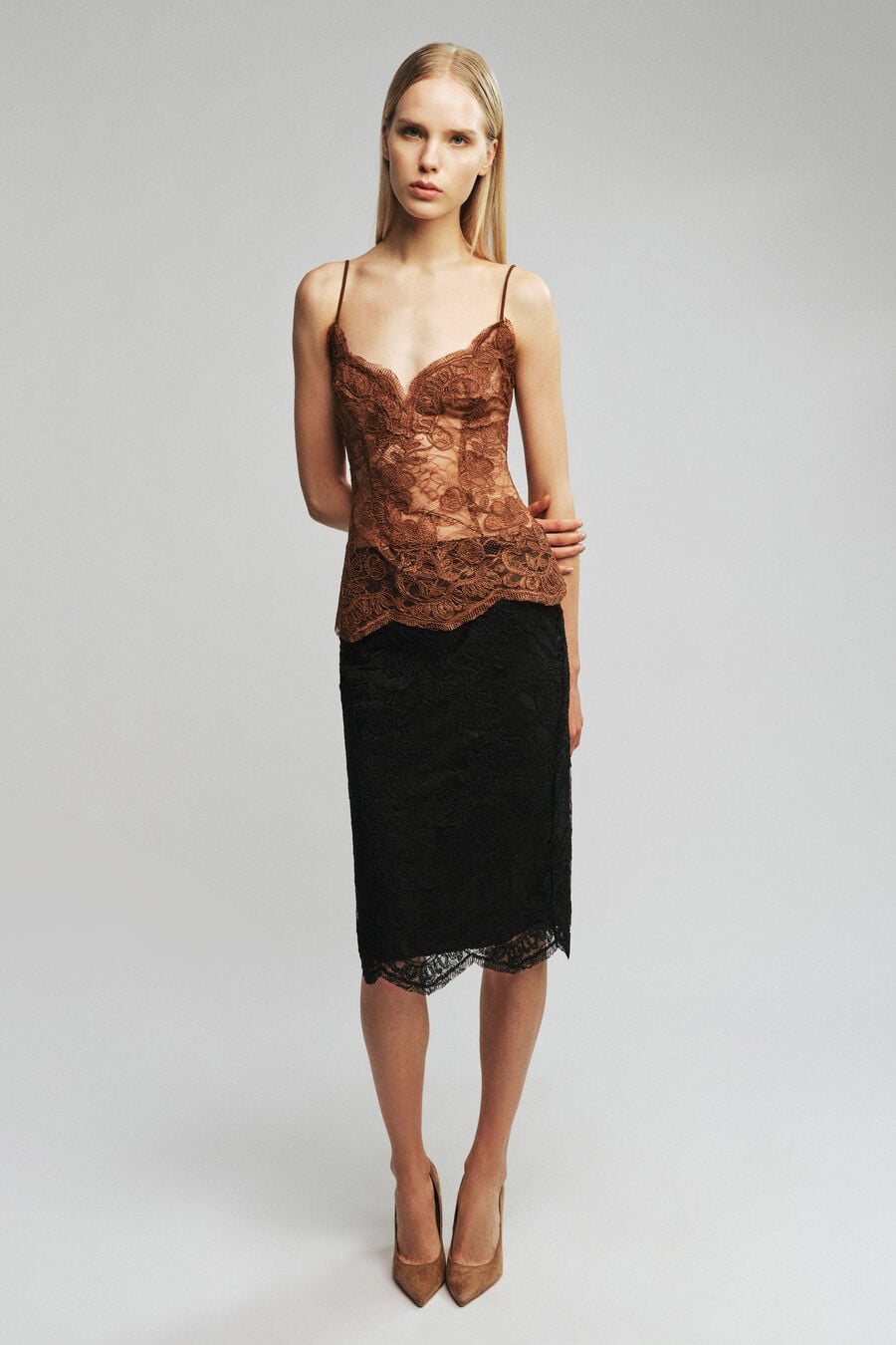 Andrina Lace Midi Skirt